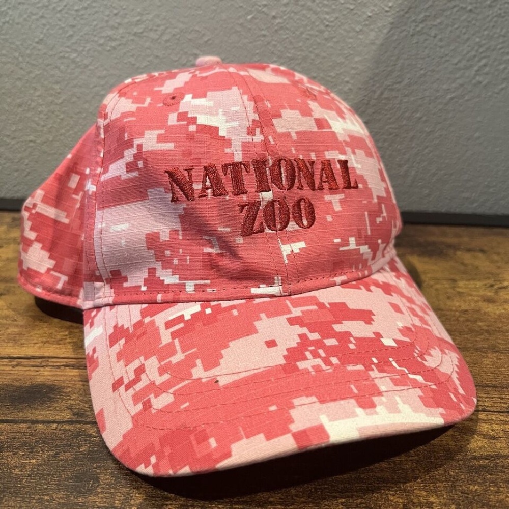 Smithsonian National Zoo Hat Pink Digital Camo Cap Adjustable Washington